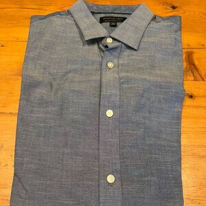 J.Crew Dress Shirt Blue Check Classic - Large